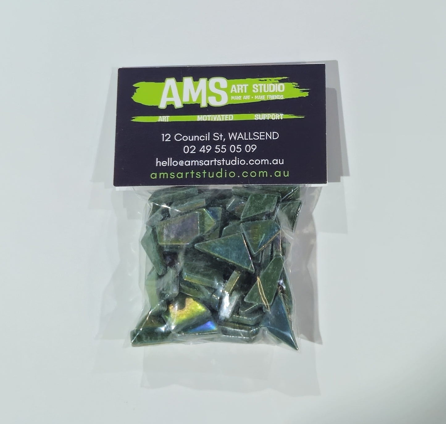 Mosaic Iridised Irregular Glass Tiles - 100g